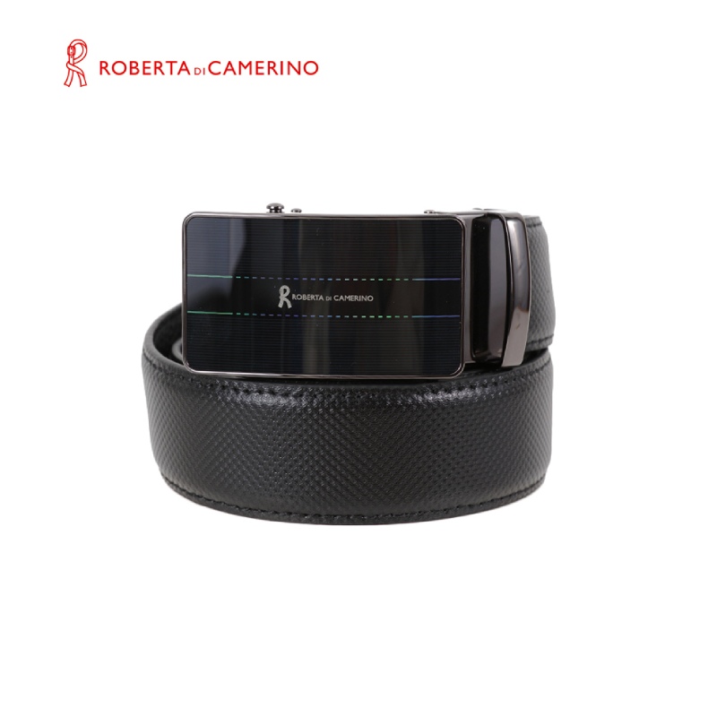 【Roberta di Camerino】頭層牛皮 - PLANET 自動扣皮帶 - 8(050R-C05-01 8)✿30B001